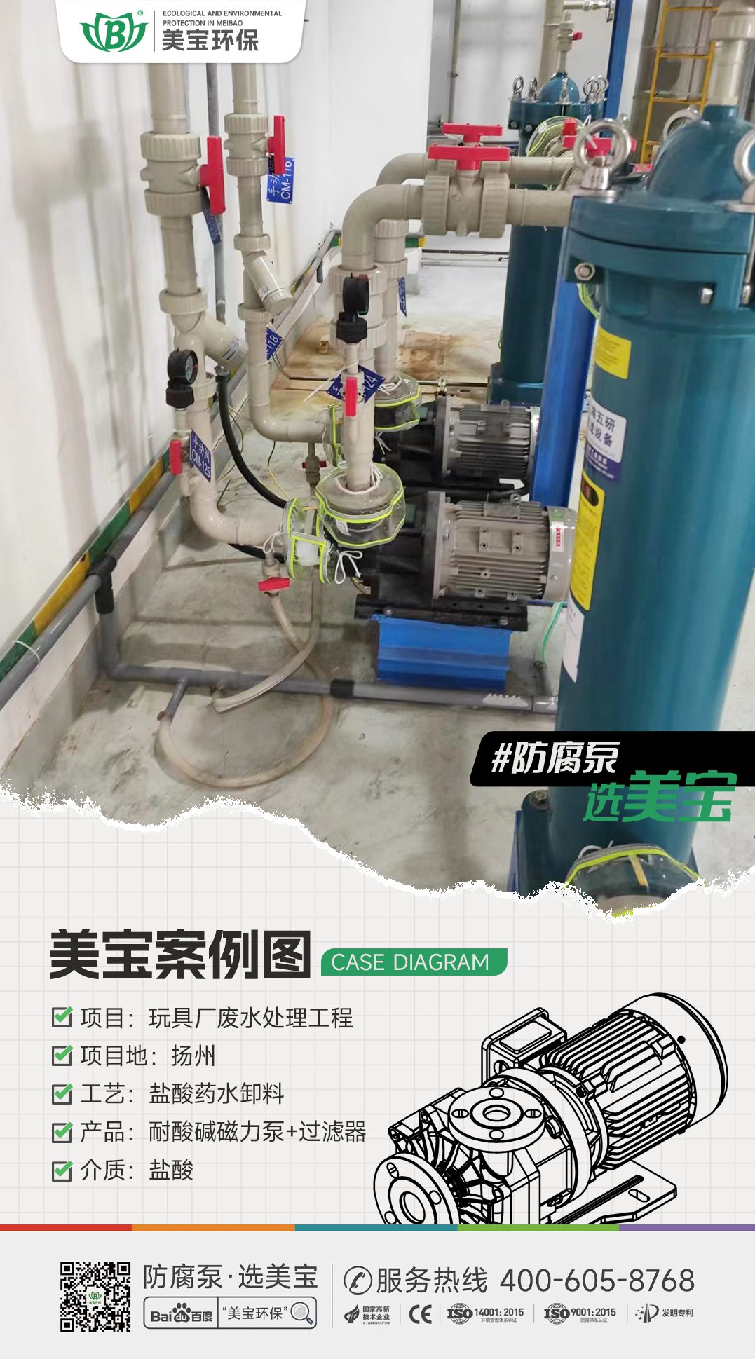 玩具廠鹽酸廢水處理用什么泵？